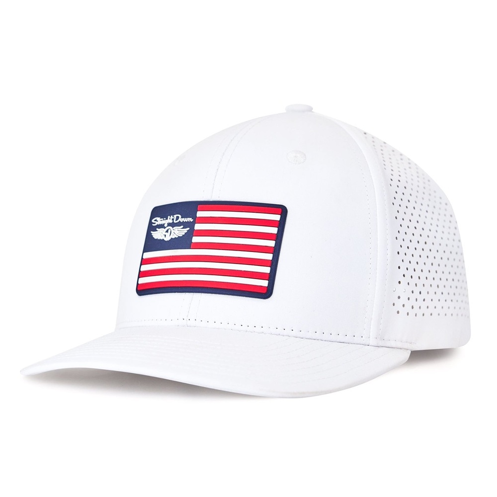 🇺🇸Straight Down American Flag Snapback Hat | Golf Patriotic Trucker Cap🇺🇸 NEW